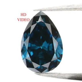 0.28 Ct Natural Loose Diamond, Pear Diamond, Blue Diamond, Polished Diamond, Rose Cut Diamond, Rustic Diamond, Antique Diamond L