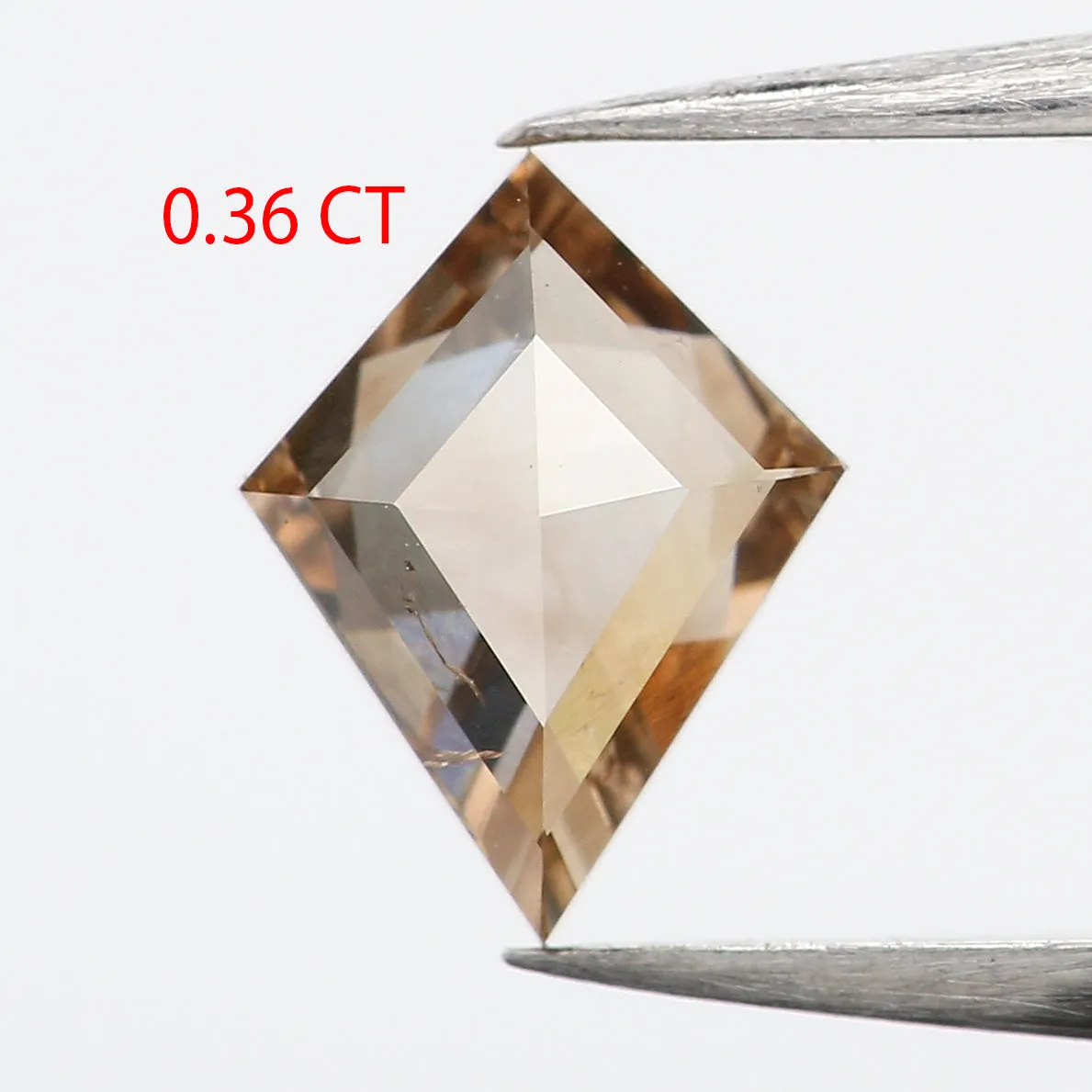 0.36 Ct Natural Loose Diamond, Kite Cut Diamond, Brown Color Diamond, Rose Cut Diamond, Real Rustic Diamond, Antique Diamond KR2