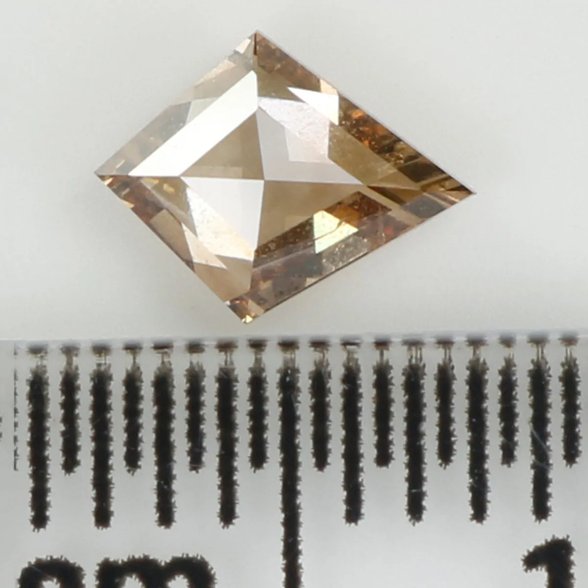 0.36 Ct Natural Loose Diamond, Kite Cut Diamond, Brown Color Diamond, Rose Cut Diamond, Real Rustic Diamond, Antique Diamond KR2