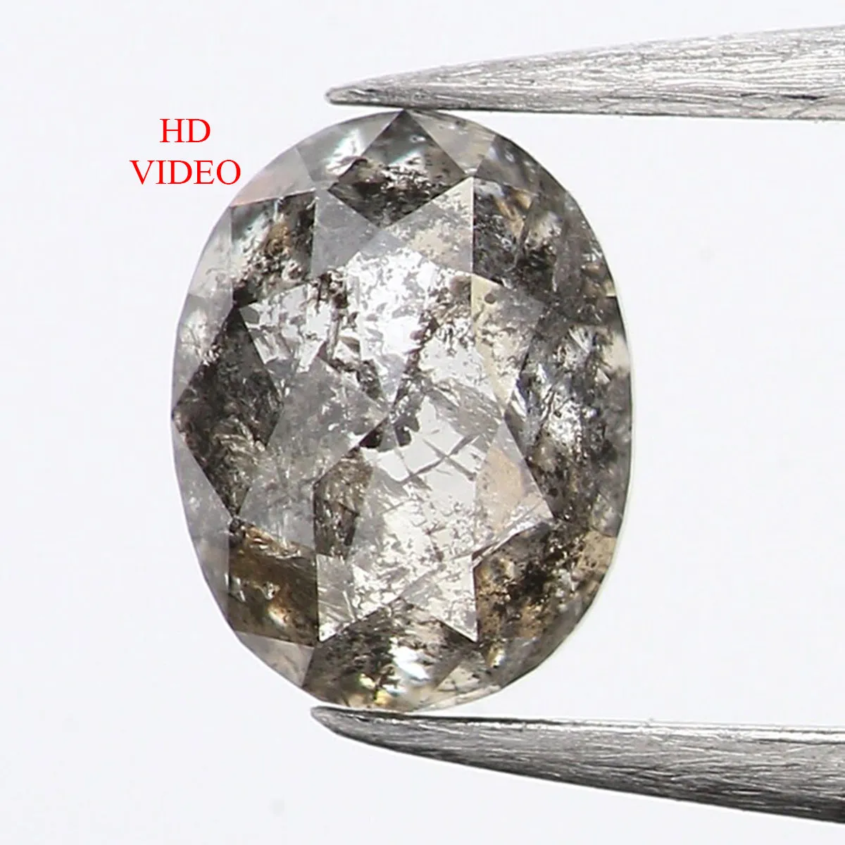 0.36 Ct Natural Loose Diamond, Oval Diamond, Black Diamond, Grey Diamond, Salt and Pepper Diamond, Antique Diamond, Real Diamond