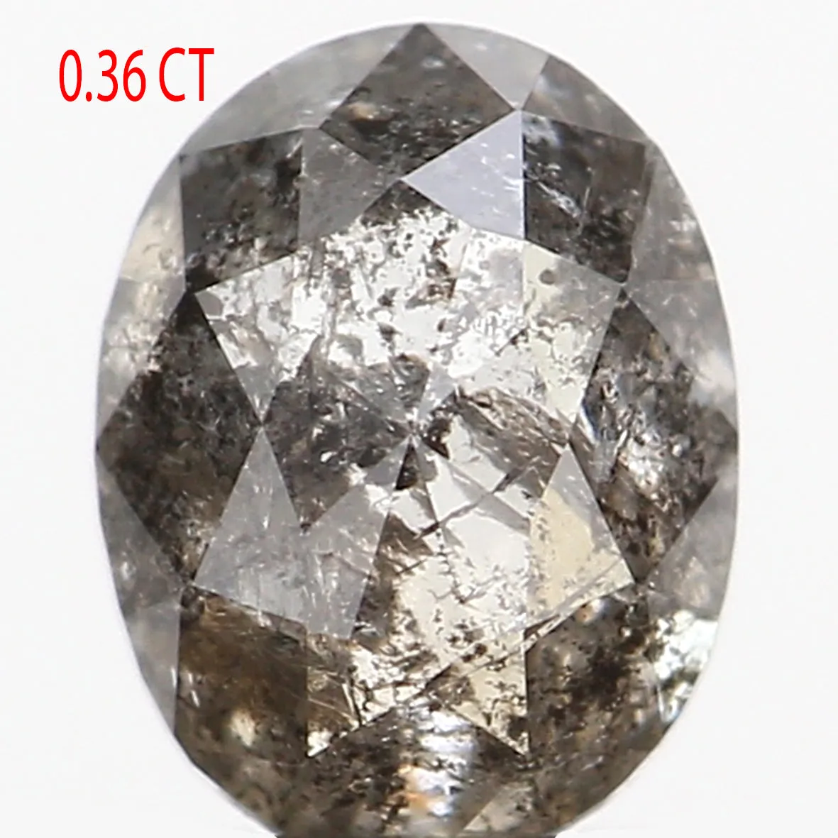 0.36 Ct Natural Loose Diamond, Oval Diamond, Black Diamond, Grey Diamond, Salt and Pepper Diamond, Antique Diamond, Real Diamond