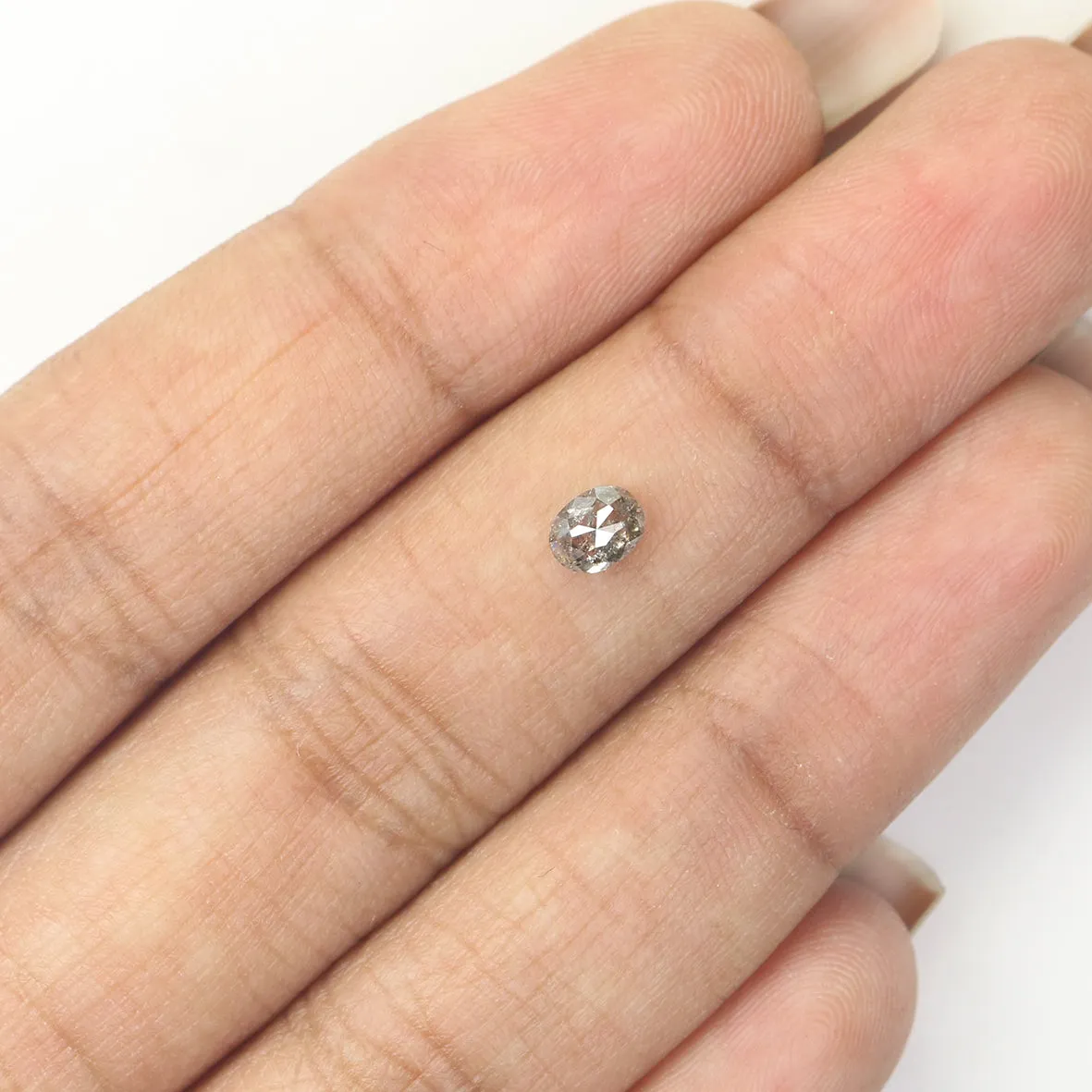 0.36 Ct Natural Loose Diamond, Oval Diamond, Black Diamond, Grey Diamond, Salt and Pepper Diamond, Antique Diamond, Real Diamond