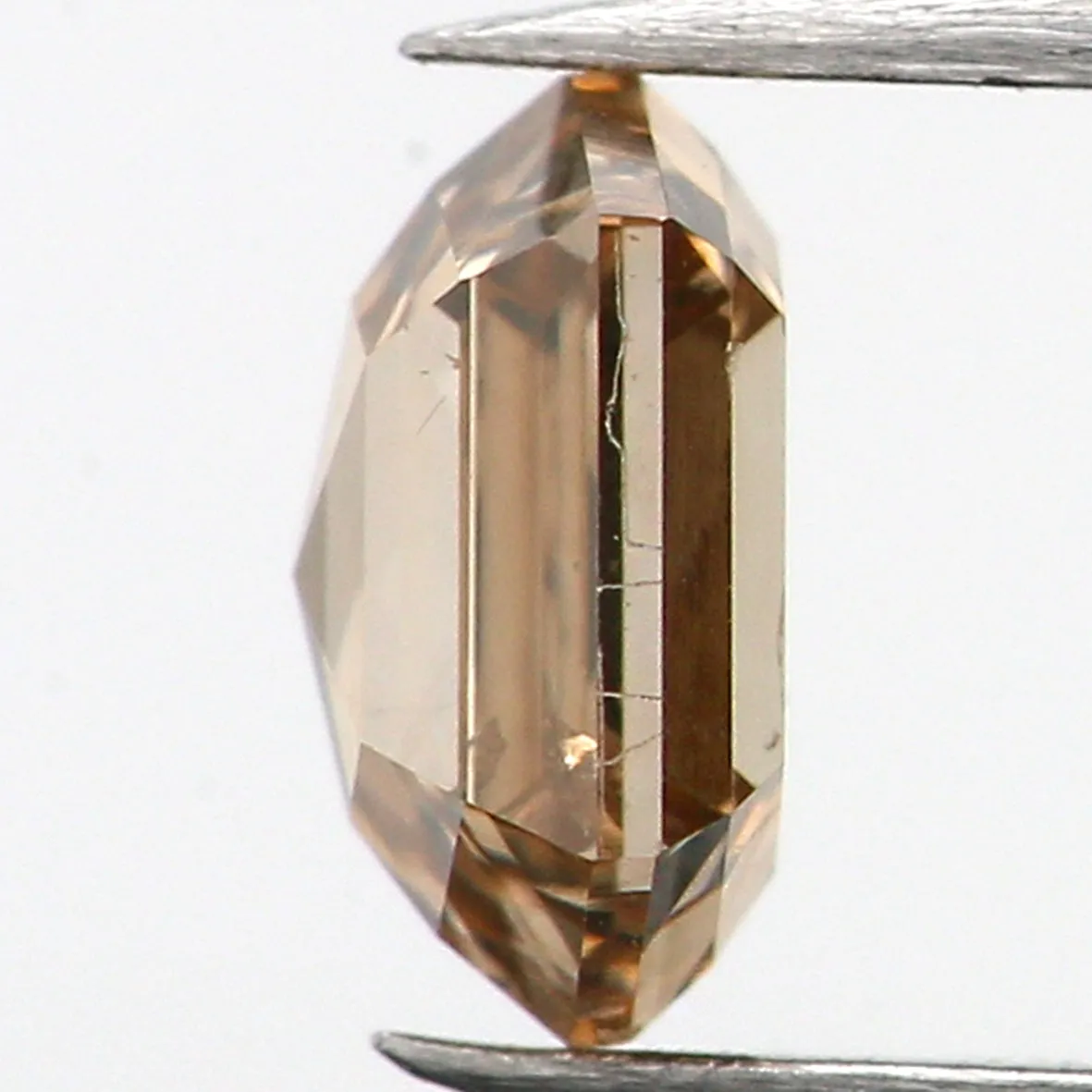 0.37 Ct Natural Loose Diamond, Hexagon Diamond, Brown Diamond, Polished Diamond, Rustic Diamond, Color Diamond, Rose Cut Diamond