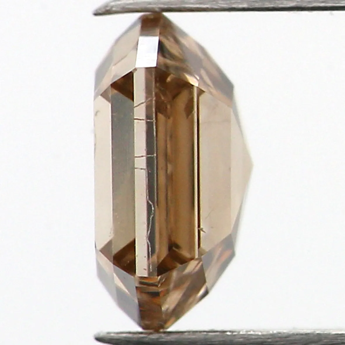 0.37 Ct Natural Loose Diamond, Hexagon Diamond, Brown Diamond, Polished Diamond, Rustic Diamond, Color Diamond, Rose Cut Diamond