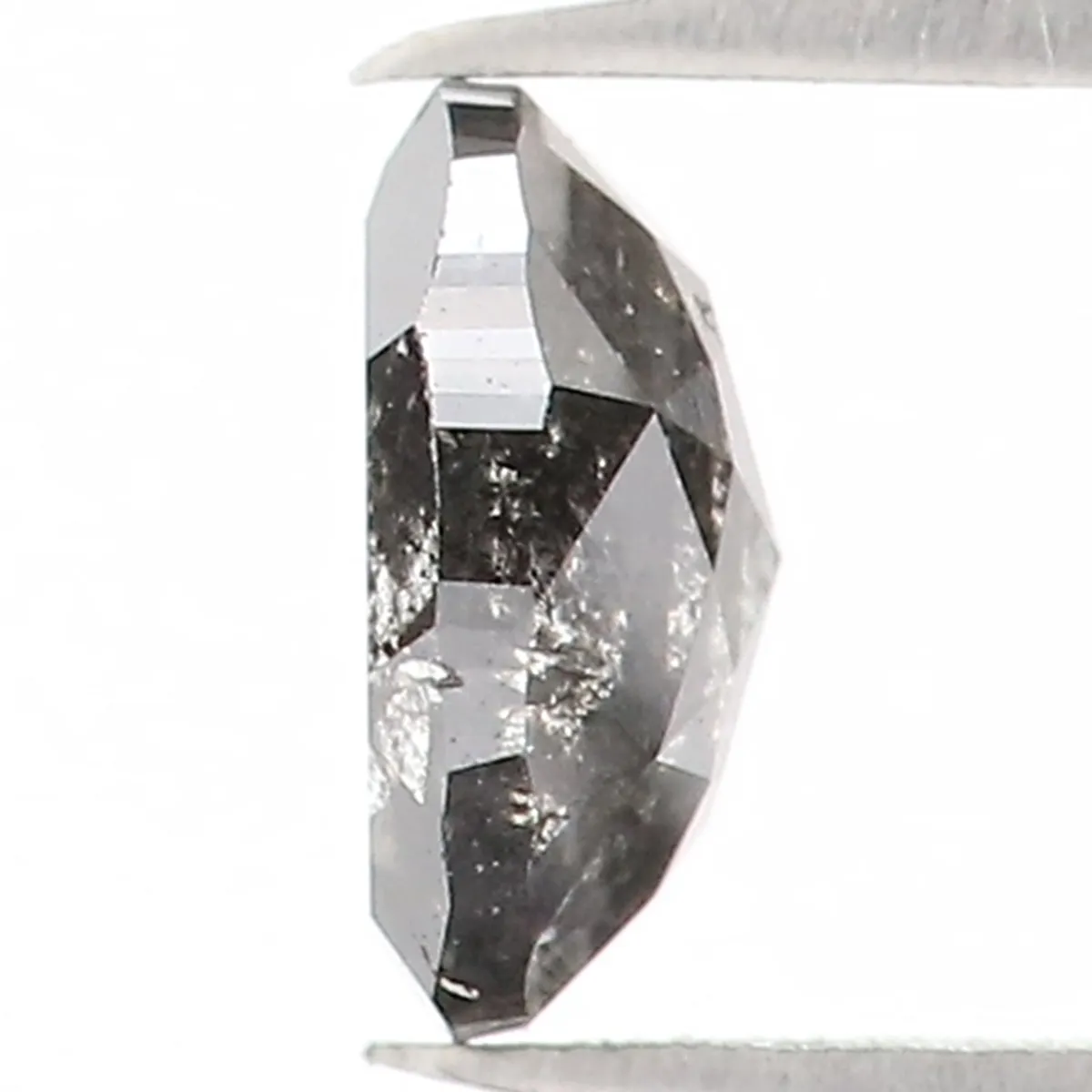 0.37 Ct Natural Loose Oval Shape Diamond Black Color Oval Cut Diamond 5.00 MM Natural Loose Salt And Pepper Oval Shape Diamond L