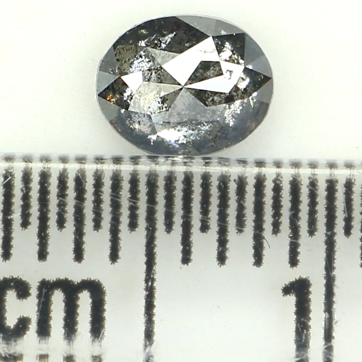 0.37 Ct Natural Loose Oval Shape Diamond Black Color Oval Cut Diamond 5.00 MM Natural Loose Salt And Pepper Oval Shape Diamond L