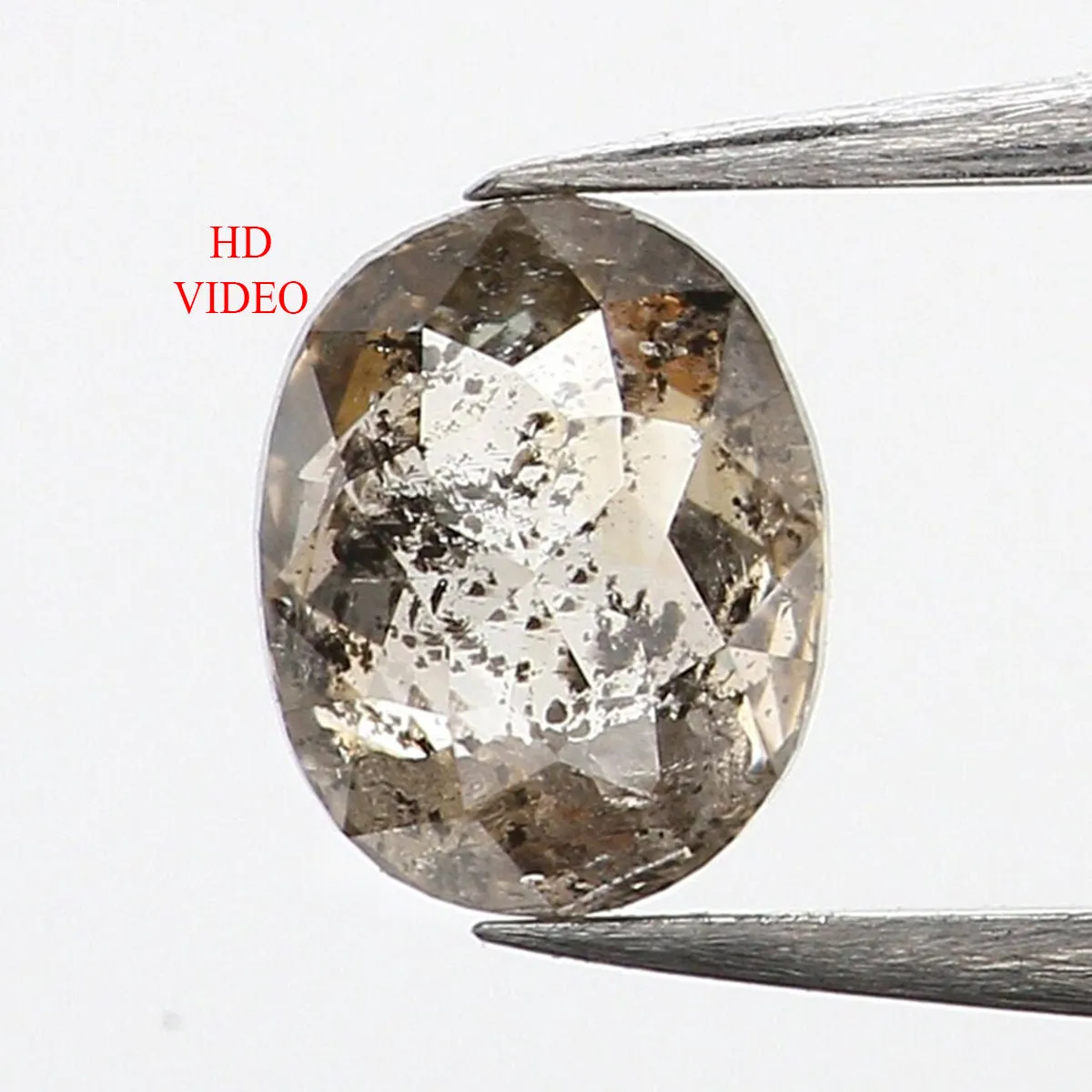 0.40 Ct Natural Loose Diamond, Oval Diamond, Black Diamond, Grey Diamond, Salt and Pepper Diamond, Antique Diamond, Real Diamond