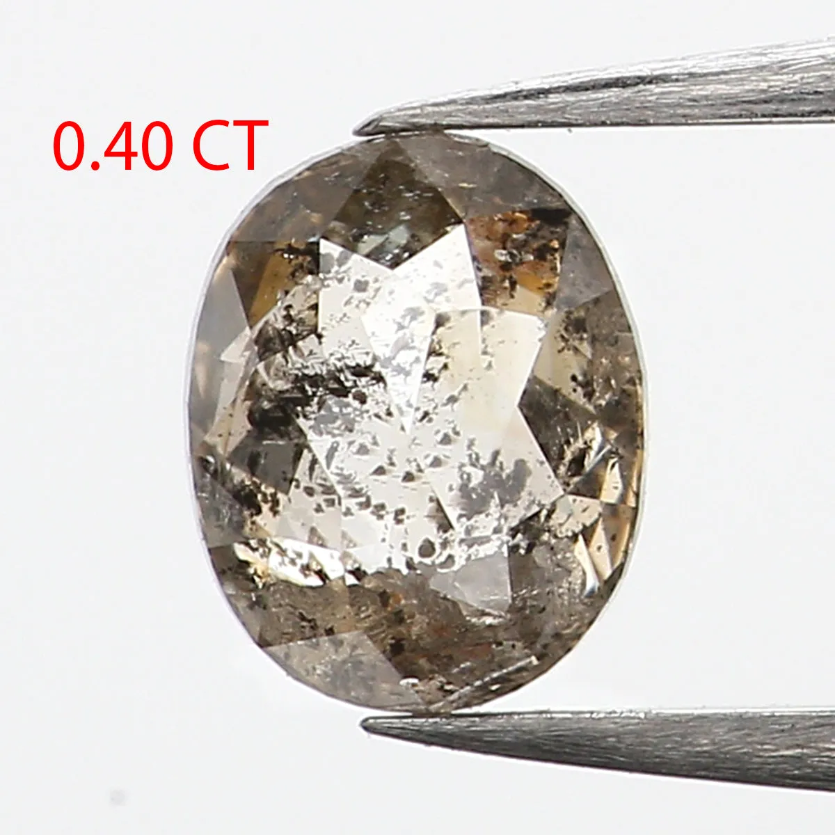 0.40 Ct Natural Loose Diamond, Oval Diamond, Black Diamond, Grey Diamond, Salt and Pepper Diamond, Antique Diamond, Real Diamond