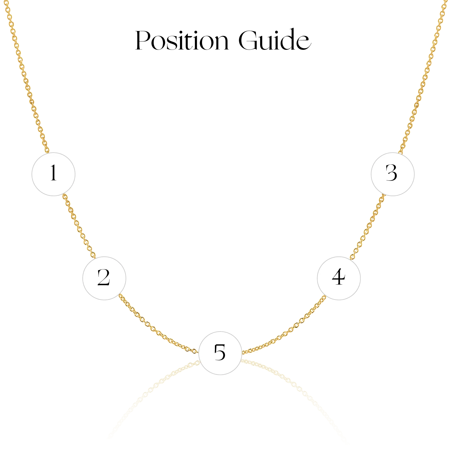 14K Gold Asymmetrical Multi Initial Necklace