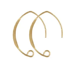 14K Gold Filled Ear Wire V Shape (4 pcs)