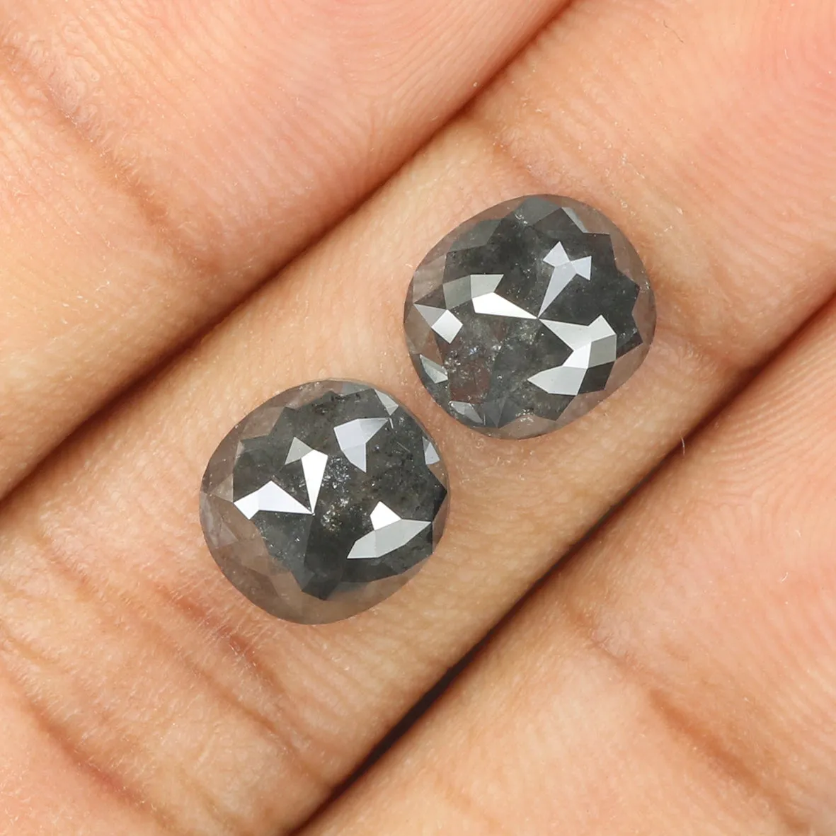 3.70 Ct Natural Loose Diamond, Oval Diamond, Black Diamond, Grey Diamond, Salt And Pepper Diamond, Antique Diamond, Real Diamond