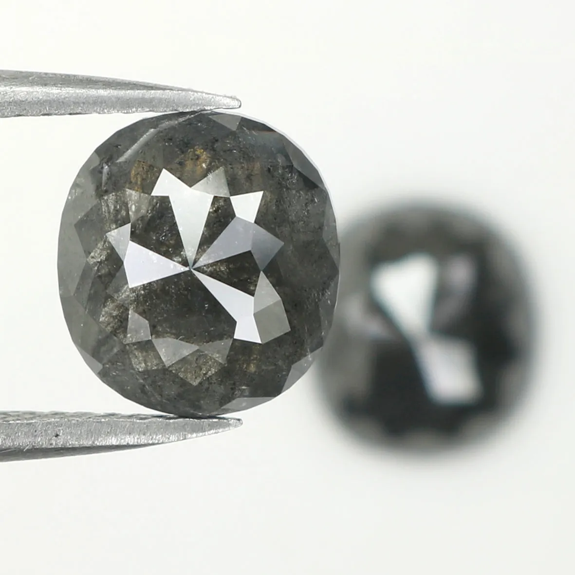 3.70 Ct Natural Loose Diamond, Oval Diamond, Black Diamond, Grey Diamond, Salt And Pepper Diamond, Antique Diamond, Real Diamond