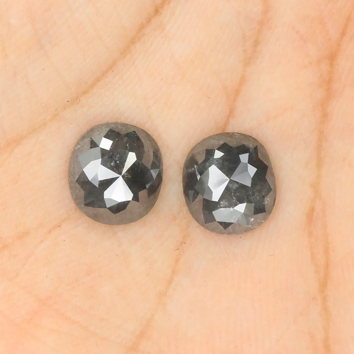 3.70 Ct Natural Loose Diamond, Oval Diamond, Black Diamond, Grey Diamond, Salt And Pepper Diamond, Antique Diamond, Real Diamond