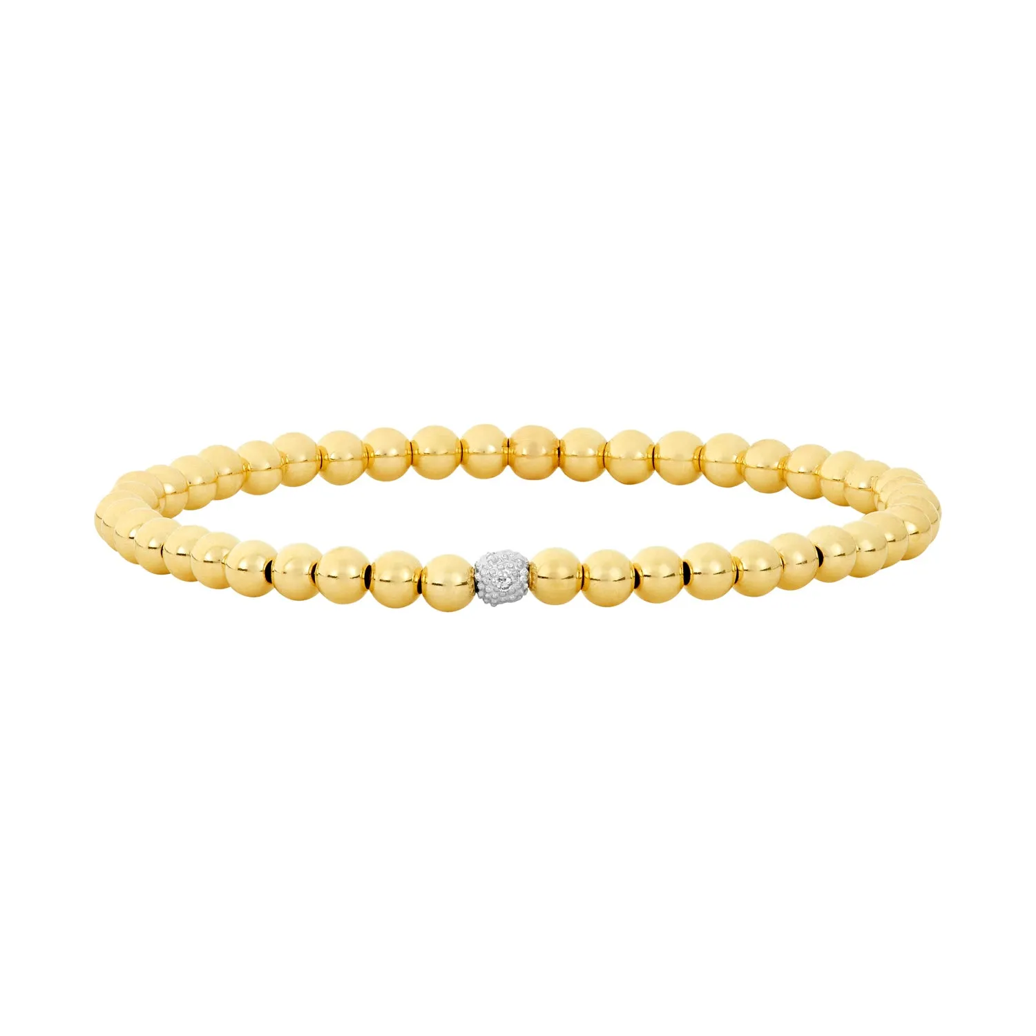 4MM Signature Bracelet with 14K Diamond Bead