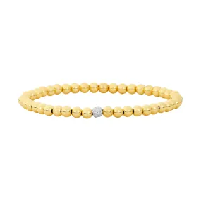 4MM Signature Bracelet with 14K Diamond Bead