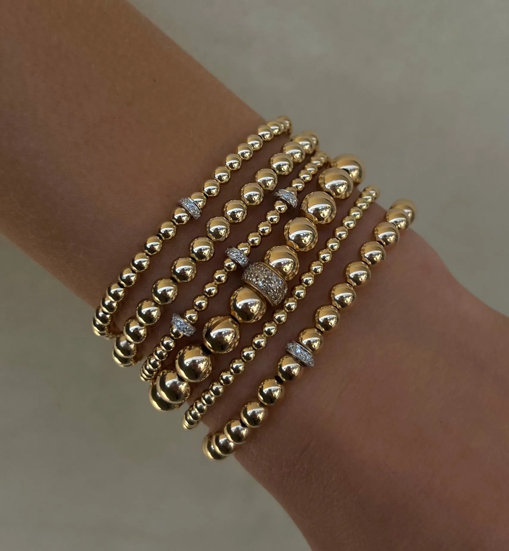 5MM Signature Bracelet with 14K Diamond Rondelle