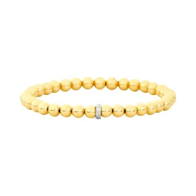 5MM Signature Bracelet with 14K Diamond Rondelle