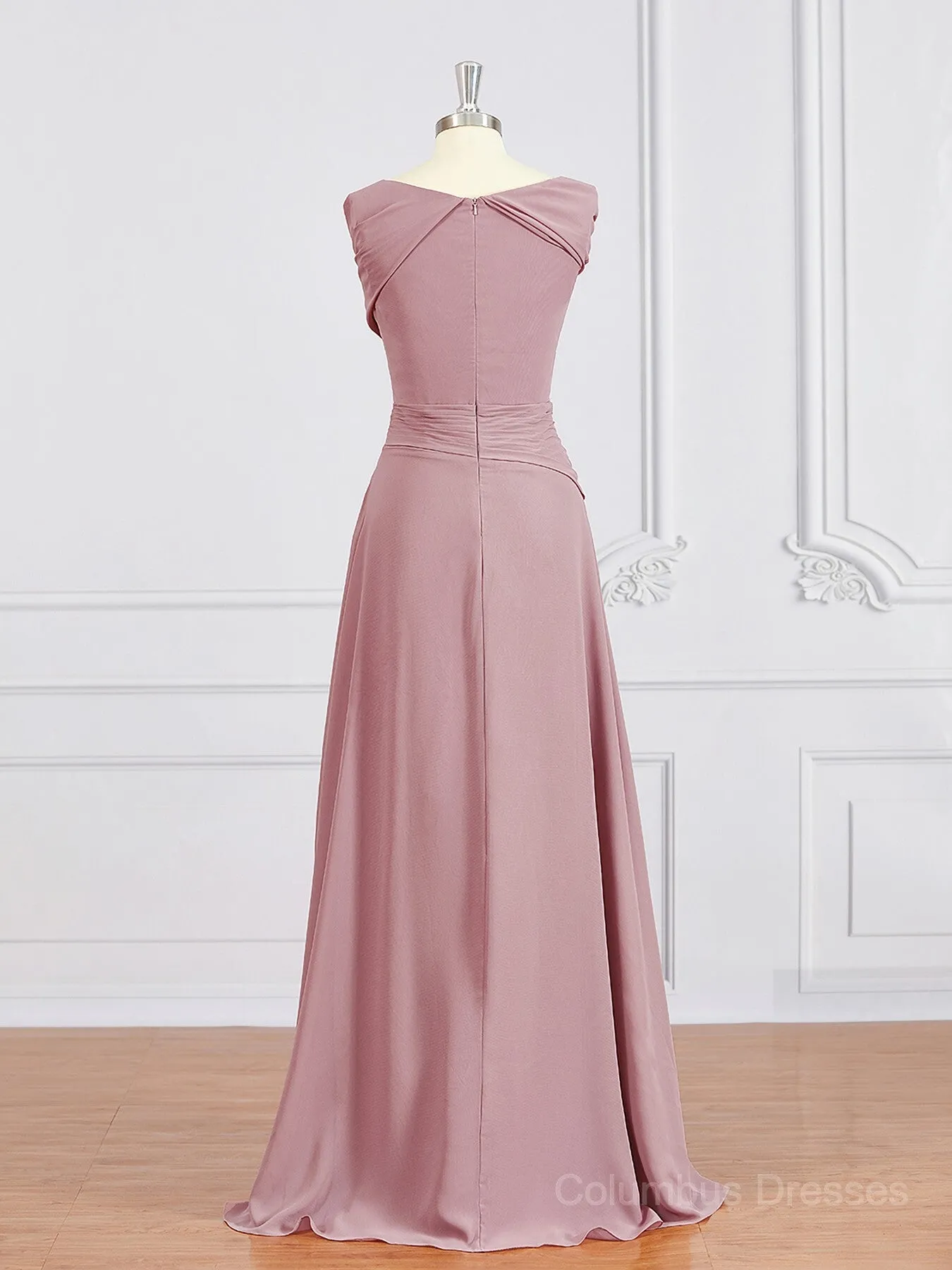 A-Line/Princess V-neck Floor-Length Chiffon Mother of the Bride Dresses