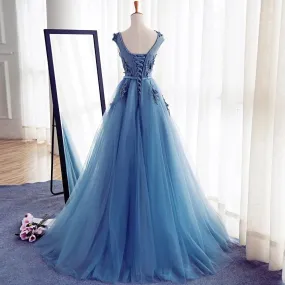 Appliques A Line Prom Dresses, Long Prom Dresses, Cheap Prom Dresses, Evening Dress, Prom Gowns Formal Women Dress, Prom Dress