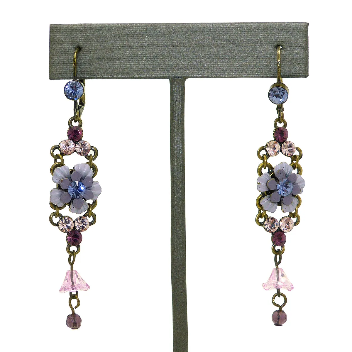 Artisan Purple made with Swarovski Crystal Dangle Earrings Dangle Earrings Handcrafted