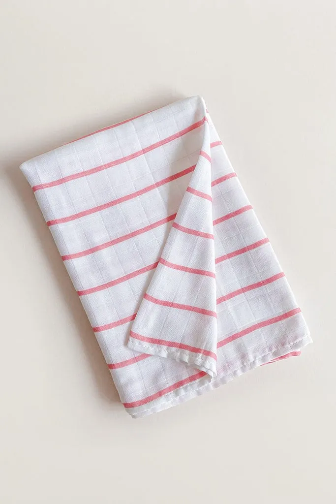 Bamboo Swaddle - Pink Stripes