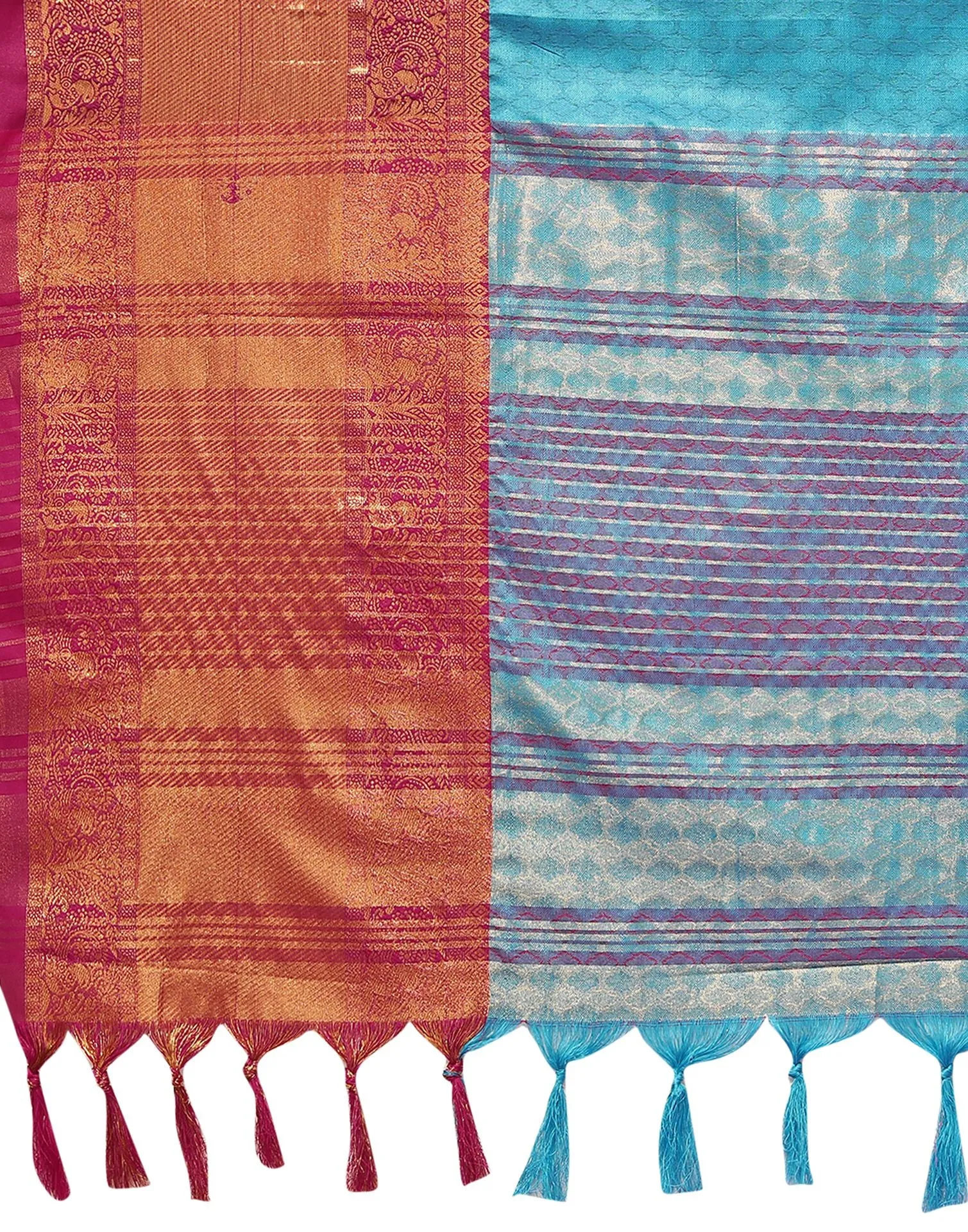 Blue Cotton Saree