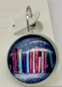 Books colorful lever-back earrings