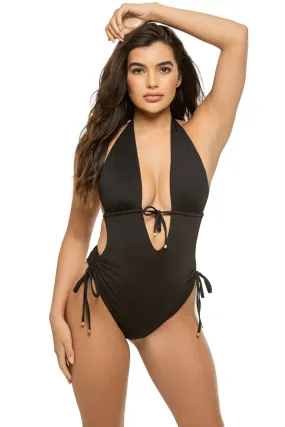 Brena Halter Plunge One Piece Swimsuit