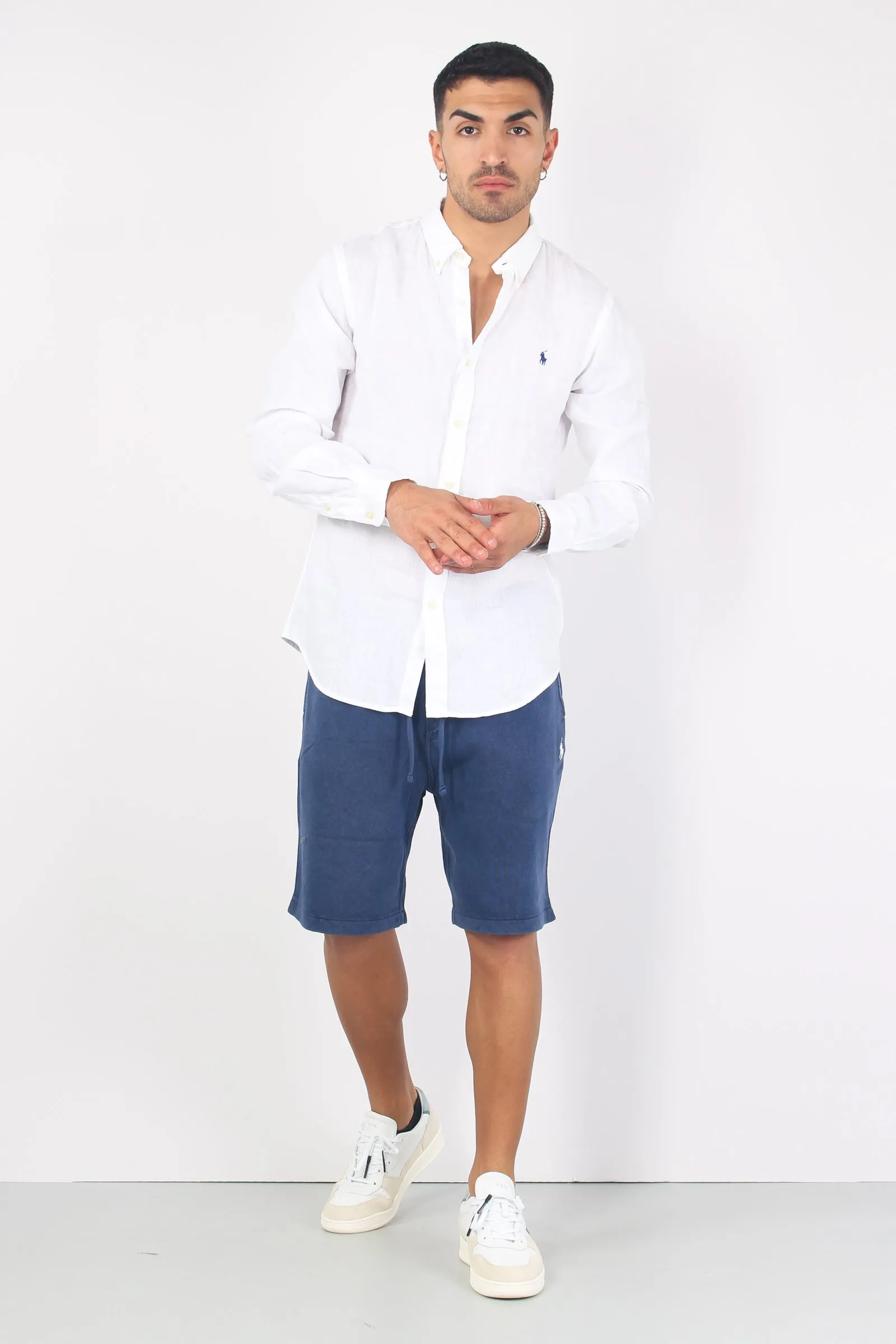 Camicia Lino Slim Fit White