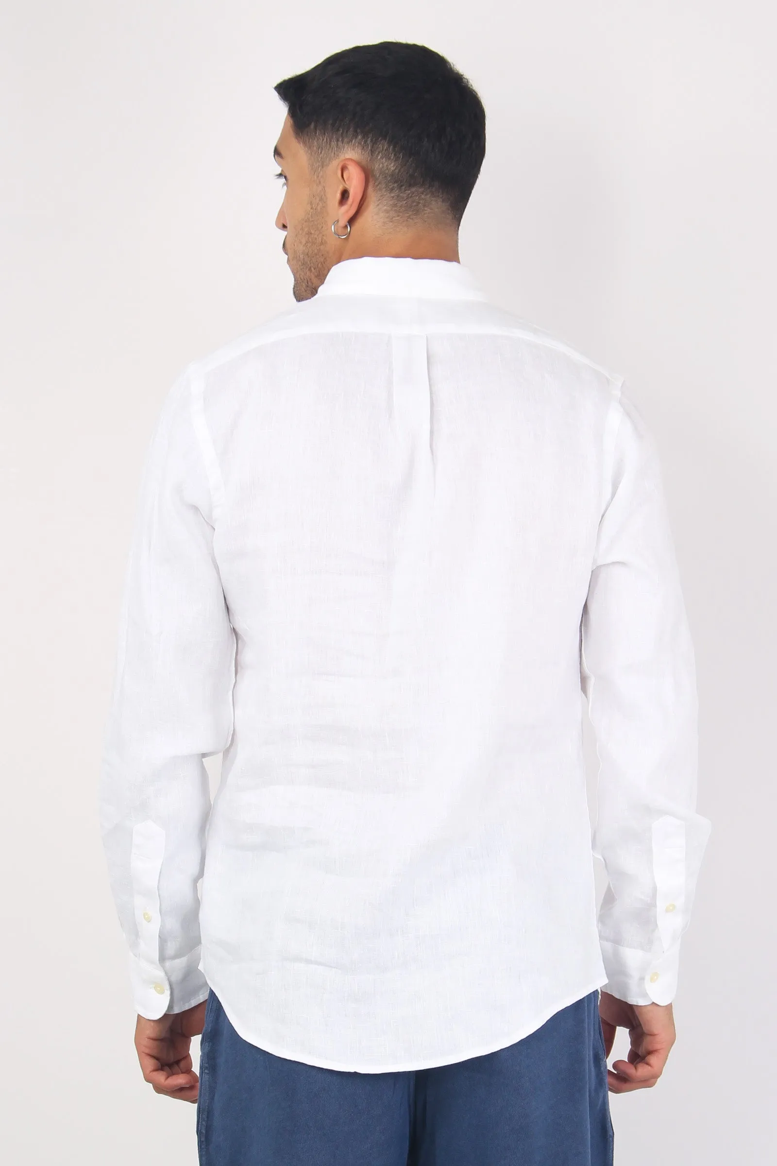 Camicia Lino Slim Fit White