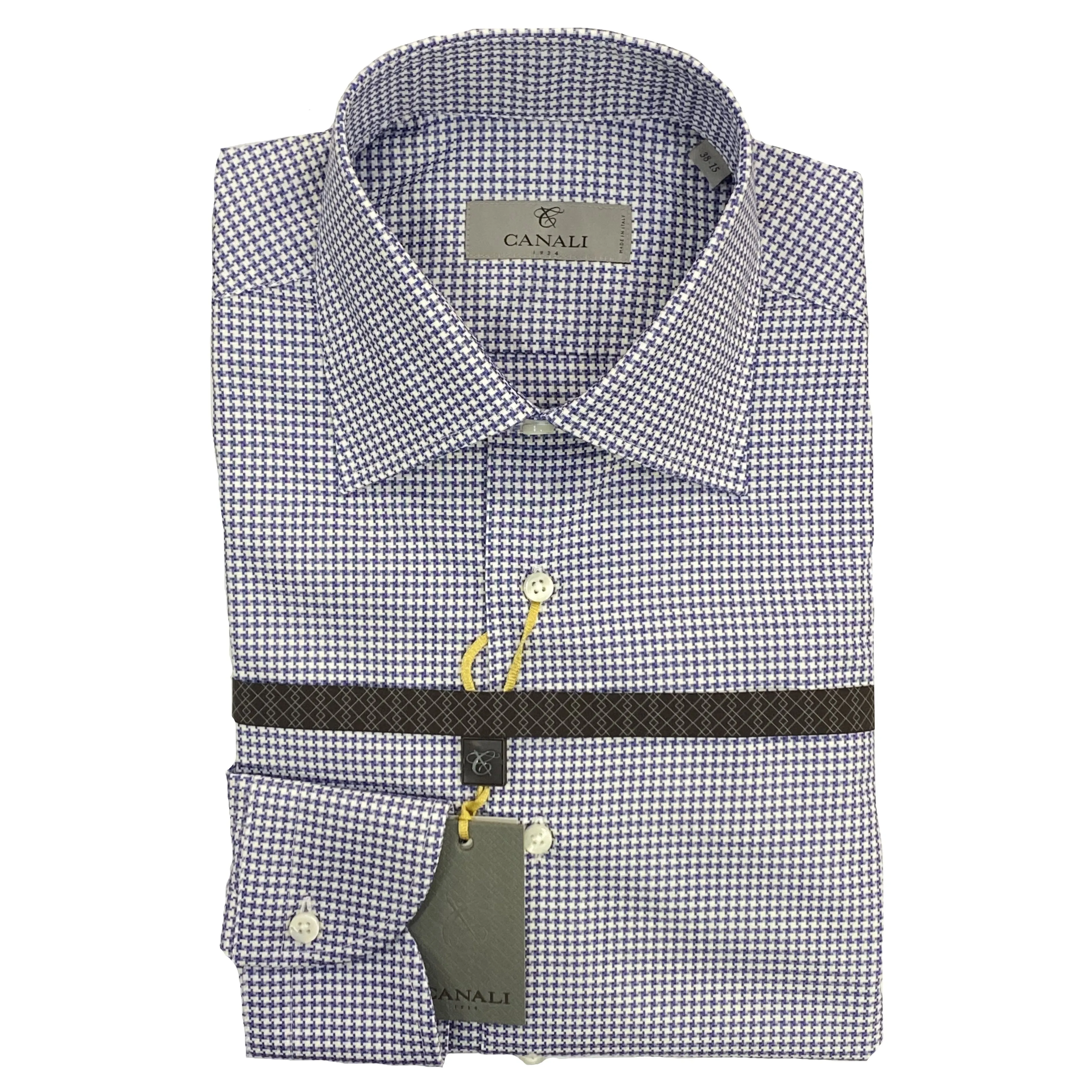 Canali Patterned Slim Fit Shirt