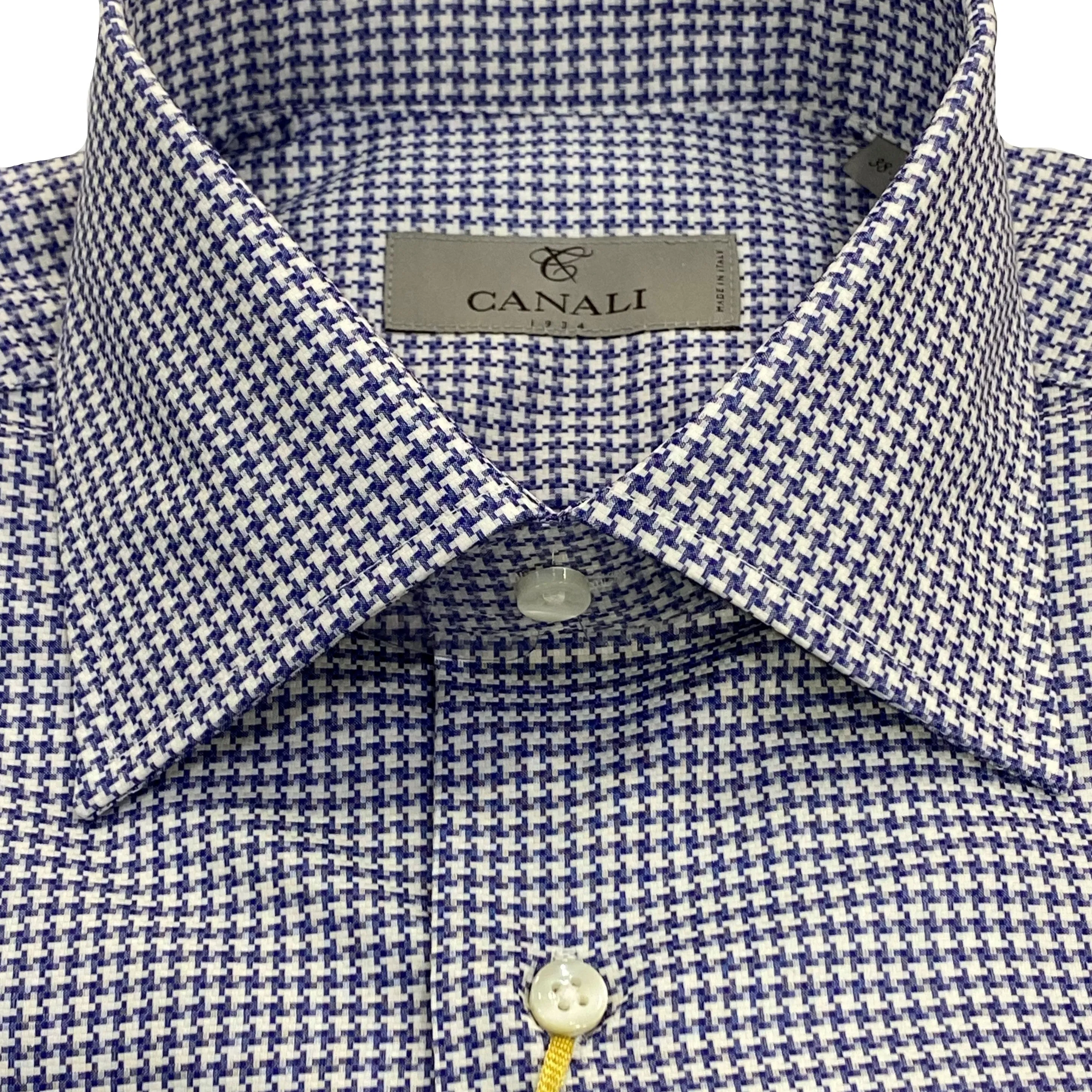 Canali Patterned Slim Fit Shirt