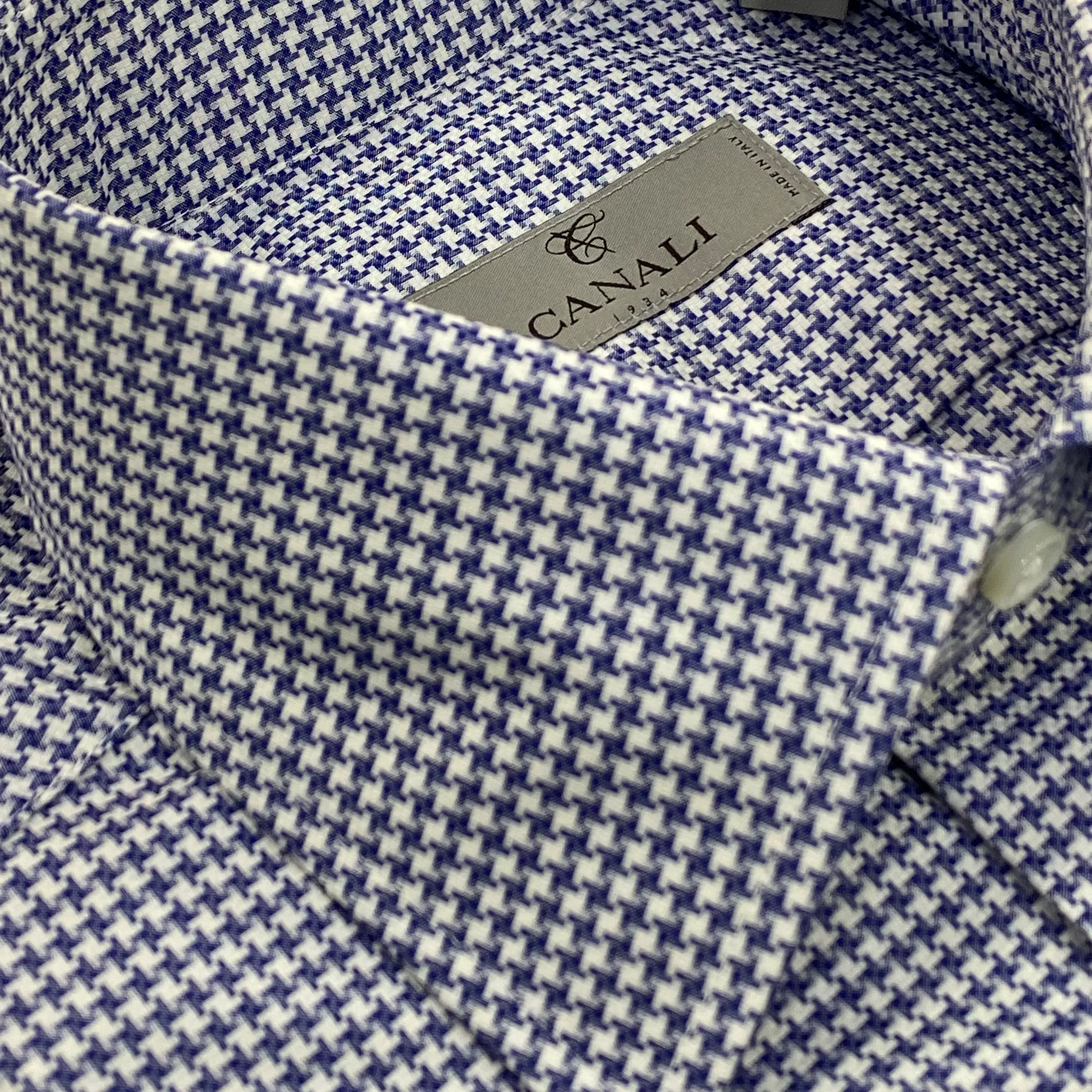 Canali Patterned Slim Fit Shirt