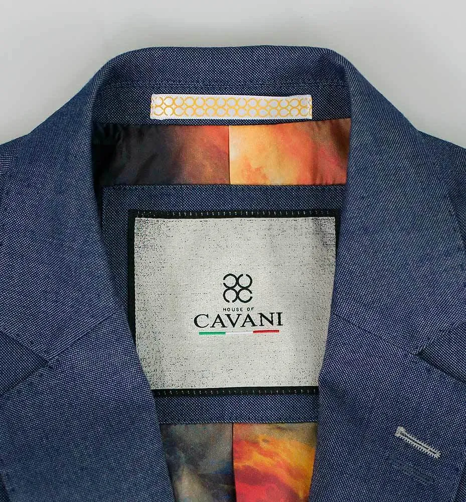 Cavani Steel Blue Wedding 3 Piece Suit Slim Fit