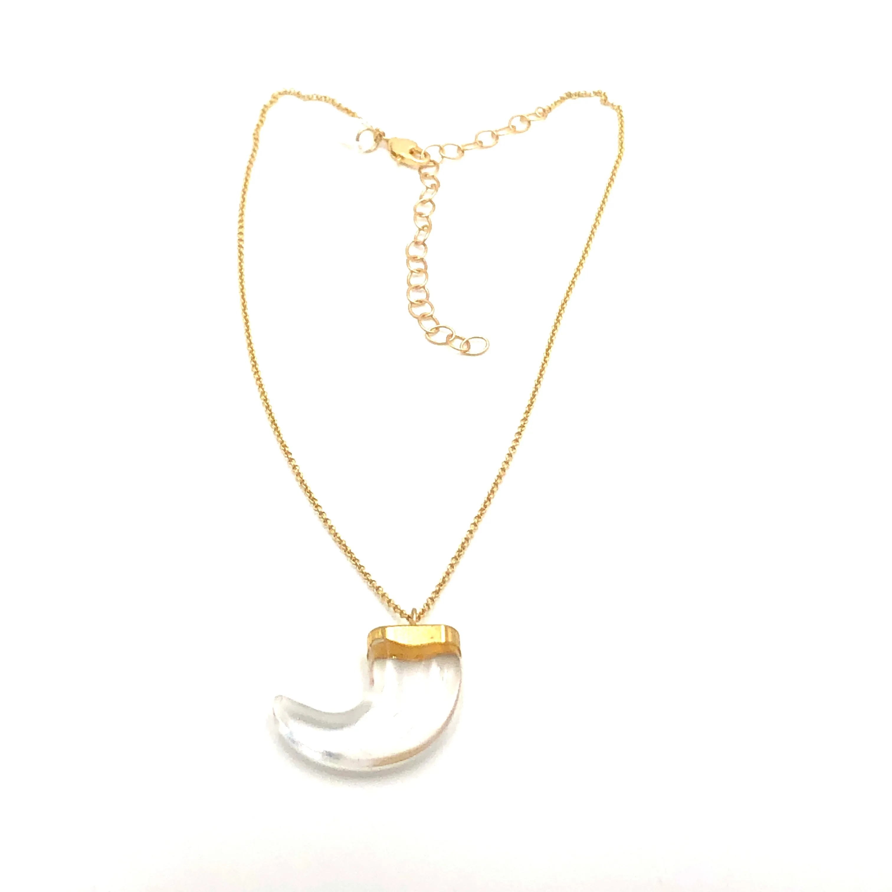 Clear & Gold Fierce Necklace