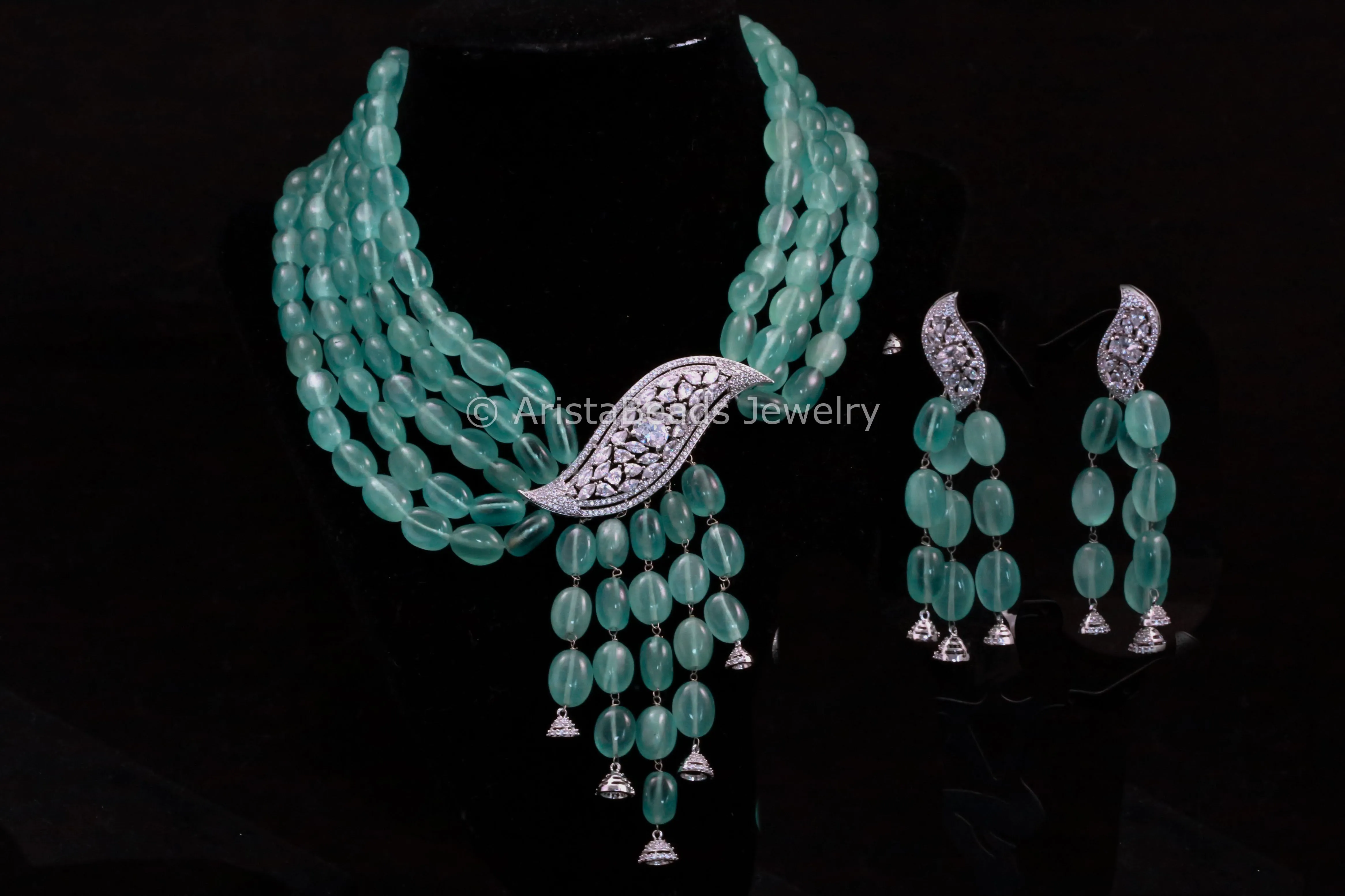 Contemporary Layered CZ Necklace Set