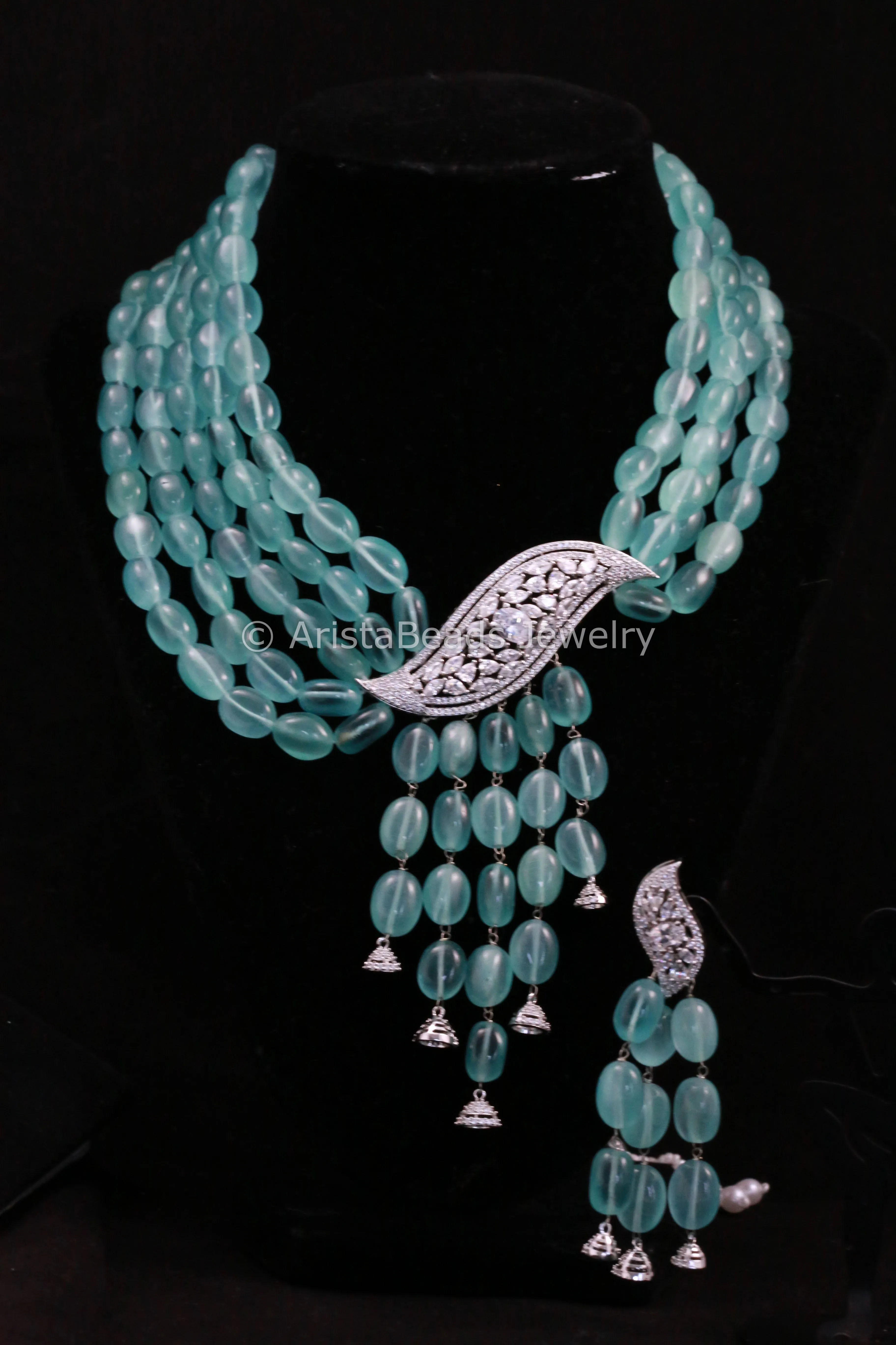 Contemporary Layered CZ Necklace Set