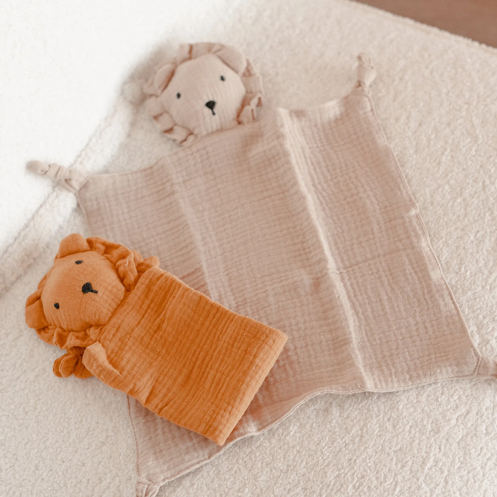 Cotton Baby Comforter Leo The Lion — Mustard