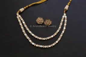 Dainty Kundan Polki Necklace Set