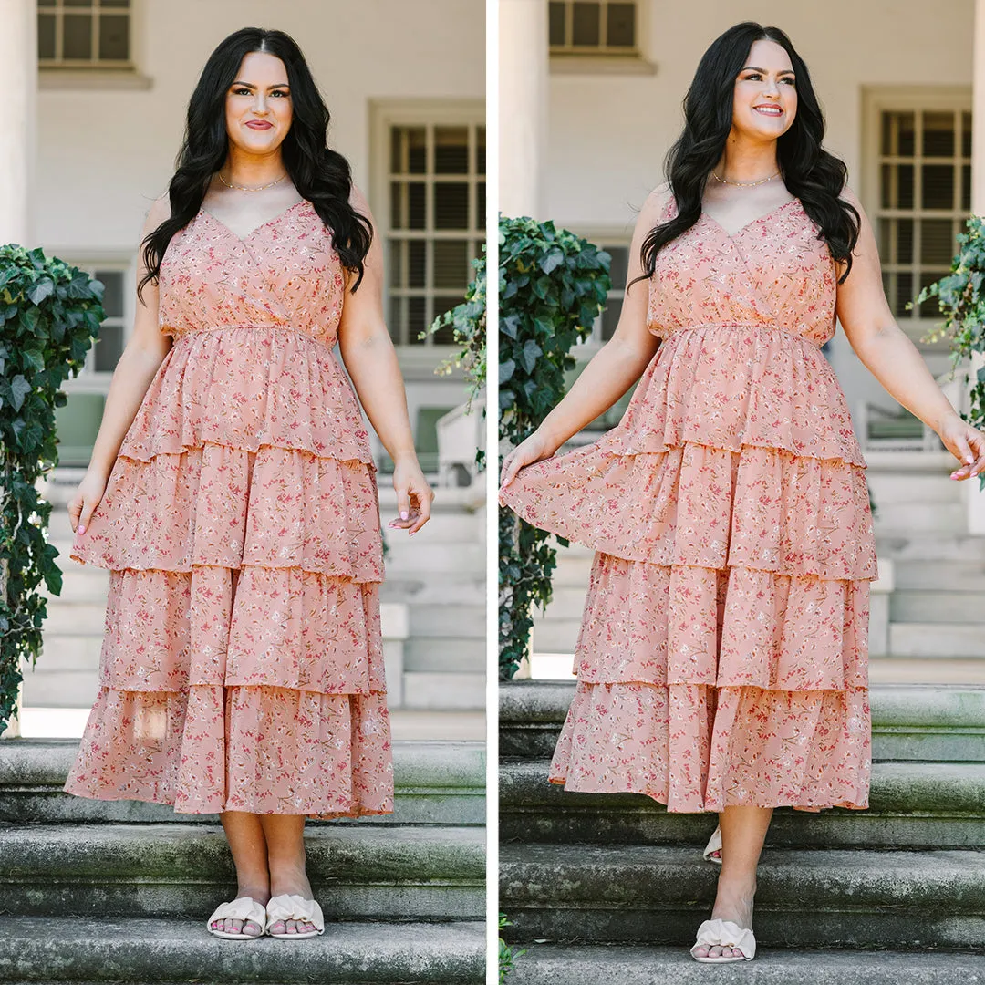 Days Together Midi Dress, Peach