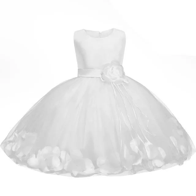 Girls Dress, Floral Baby Girl Baptism Dress