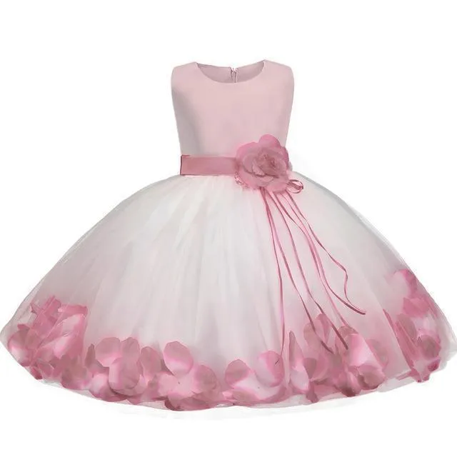 Girls Dress, Floral Baby Girl Baptism Dress