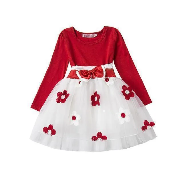 Girls Dress, Floral Baby Girl Baptism Dress