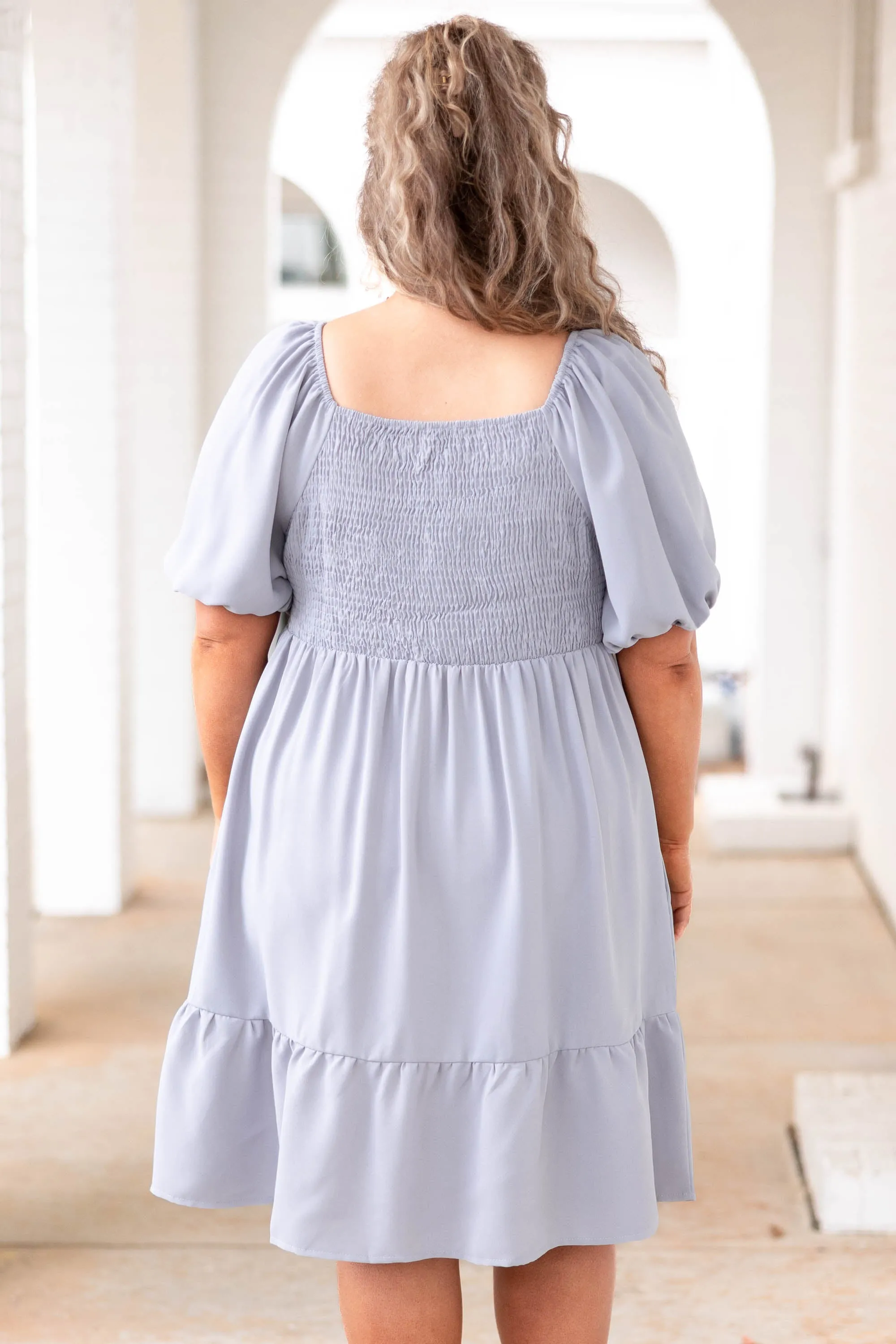 Glowing Days Dress, Fog Blue