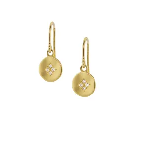 Gold + Diamond Four Star Wave Earrings