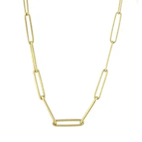 Gold Graduated Paperclip Chain