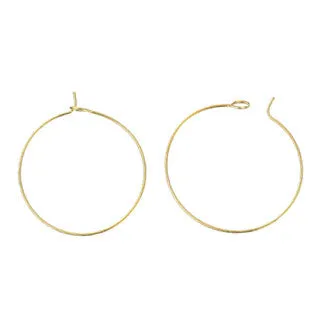 Gold Plated Brass Beading Hoop/Wine Charm 25mm (20 pcs)