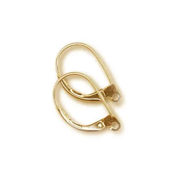 Gold Plated Brass Lever Back Plain (30 pcs)