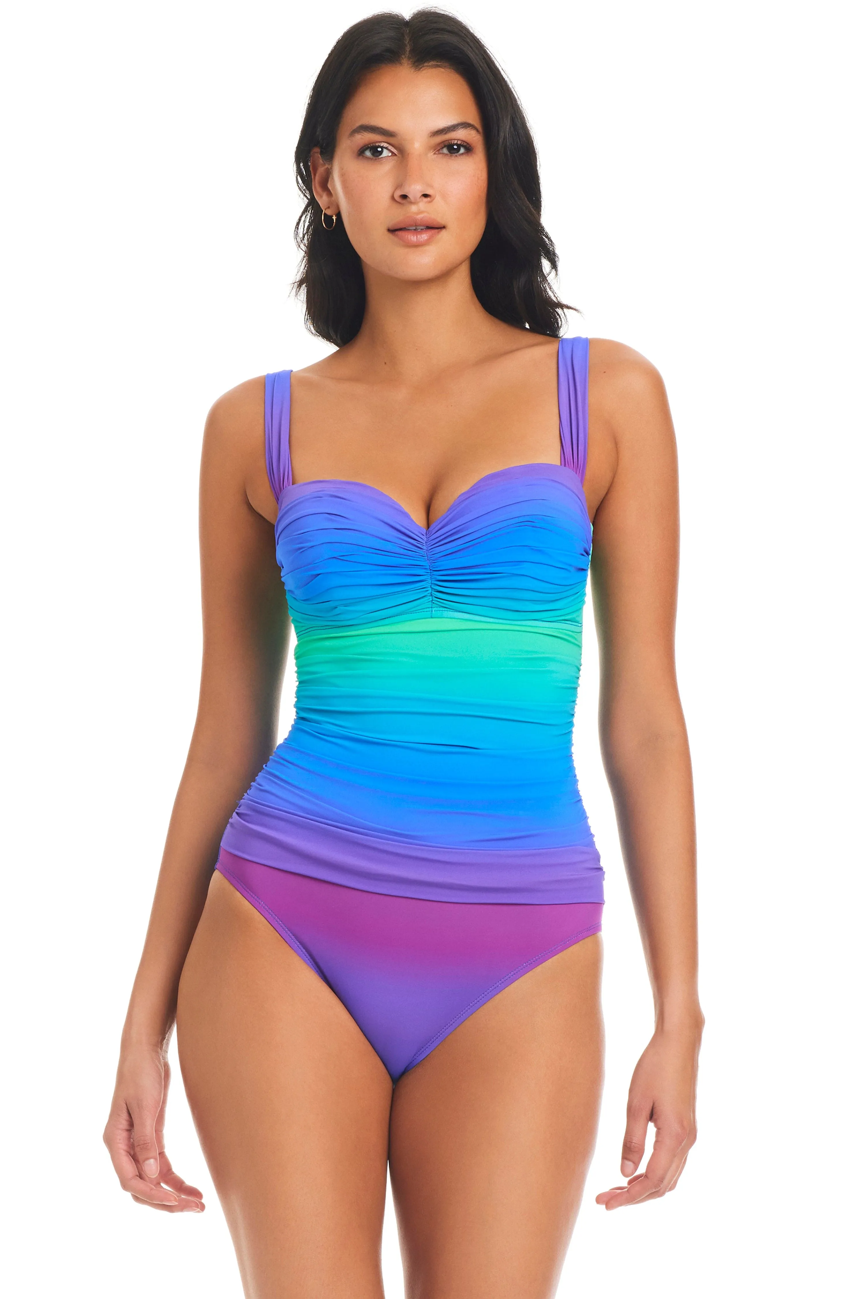 Heat Of The Moment Shirred Bandeau One-Piece Swimsuit