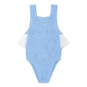 HUNZA G Lara Frill One-Piece Swimsuit - Cornflower